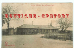 Delcampe - 72 CONNERRE BEILLE - VISUEL RARE TRES RARE - GARE Et FIACRE Du CHEMIN De FER - TRAIN - BAHN - BAHNHOF - DOS SCANNE - Connerre