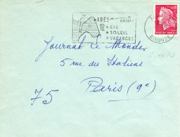 MARIANNE DE CHEFFER -0,40F Rouge Carminé - (N° 1536B**)  - Affr. LSI Avec Timbre Carnet De 10 - 1967-1970 Marianne De Cheffer