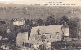 Cpa - Assier - Le Château Et Parc, Vue Prise Du Clocher ( En L´état ) - Assier