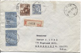 TP 765(2)-767-426 S/L.recommandée C.Liège 3/1/49 V.Berkeley USA AP832 - 1948 Exportación