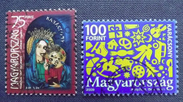 Ungarn 5385/6 Oo/ESST, Weihnachten 2009, Maria Und Jesus; Gemälde Von Masa Feszty (1895-1979) - Used Stamps