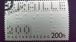 Ungarn 5384 Oo/ESST, 200. Geburtstag Von Louis Braille (1809-1852), Frz Blindenlehrer, Erfinder Der Blindenschrift - Usado