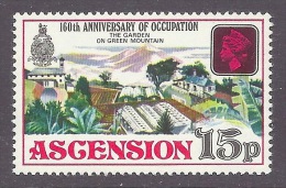 Ascension 1975 - 160th Anniversary Of Occupation, Garden Of Green Mountain, Landscapes, Paysages MNH - Ascension