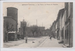 GRIGNY - La Tour, La Place Et L´église - Grigny