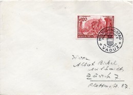 LIECHTENSTEIN LETTRE DE VADUZ POUR LA SUISSE 1939 - Briefe U. Dokumente