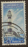 NZ 1947 2 1/2d Lighthouse SG L45 U ZO242 - Officials