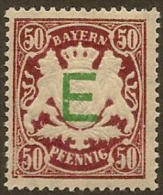 BAVARIA 1908 50pf Railway Official SG R137 HM FG43 - Neufs