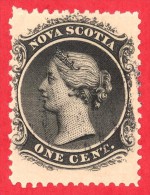 Canada Nova Scotia -  # 8 - 1 Cent - Mint - Dated  1860 - Queen Victoria / Reine Victoria - Unused Stamps