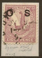 NSW 1888 8d Lyrebird Official SG O43 U CQ244 - Used Stamps