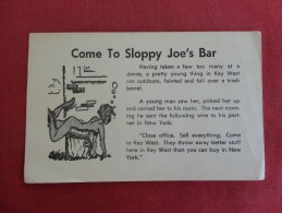 - Florida> Key West   Come To Sloppy Joe's Bar  -ref 1746 - Key West & The Keys