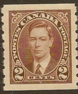 CANADA 1937 2c Brown Coil KGVI SG 369 UNHM FD123 - Rollen