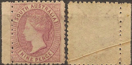 SOUTH AUSTRALIA 1868 9d Claret QV SG 75 HM #JJ5 - Ungebraucht