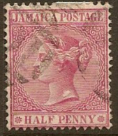 JAMAICA 1883 1/2d Claret QV SG 7 U GD21 - Jamaïque (...-1961)