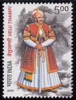 India MNH 2010, Velu Thampi, Veluthampi, Kalkulam Born, Former Dalawa Travancore , Costume, Tree, - Unused Stamps