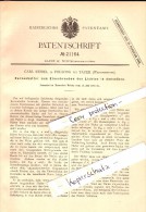 Original Patentschrift - C. Keibel In Folsong B. Tauer / Turzno , 1882 , Kerzenhalter , Beleuchtung , Kr. Thorn !!! - Westpreussen