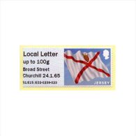 JERSEY (2015). Post&Go - ATM - Jersey Flag - BROAD STREET CHURCHILL 24.1.65 - Petit Valeur / Samll Value ´Local Letter´ - Jersey