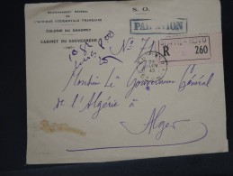 FRANCE- DAHOMEY LETTRE EN RECOMMANDEE EN FRANCHISE POUR GOUVERNEUR GENERAL A ALGER 1945 A VOIR   LOT P2643 - Covers & Documents