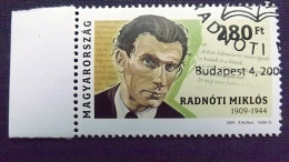Ungarn 5350 Oo/ESST, Miklós Radnóti (1909-1944), Dichter - Used Stamps