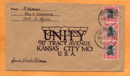 South Africa Old Cover Mailed To USA - Covers & Documents