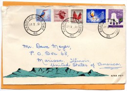 South Africa 1961 Cover Mailed To USA - Cartas