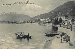 - Ref F372 - Suisse - Locarno - Le Port -  Sechage Des Filets De Peche - Theme Peche - Carte Bon Etat - - Port