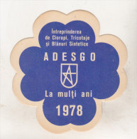 Romanian Small Calendar - 1978 Adesgo - Calendrier , Roumanie - Formato Piccolo : 1971-80