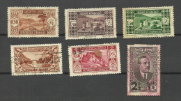 Grand Liban N°131, 135, 136, 139, 140, 158 - Oblitérés