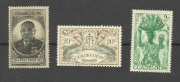 Guadeloupe N°176, 196, 203 Neufs Avec Charnière* Cote 3.60 Euros - Gebraucht