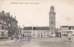 CPA Gravelines - Mairie - Beffroi - Caisse D'Epargne - Gravelines