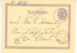 1876 Bk Van KAMPEN (halte) Via UTR:-KAMPEN B Van 27 APR 76 Naar Deventer - Covers & Documents