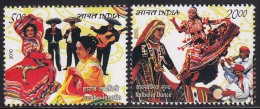 India MNH 2010, Set Of 2, Indo Mexico Joint Issue, Dance, Music, Culture, Costume - Nuovi