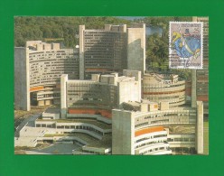 Vereinigte Nationen 1989 ,  10th Anniversary United Nations Office At Vienna - Maximum Card - Aug. 23. 1989 - - Maximumkaarten