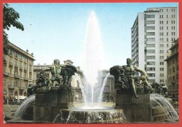 CARTOLINA VG ITALIA - TORINO - Piazza Solferino - Fontana Angelica - 10 X 15 - ANNULLO 1987 - Piazze