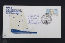 22th Soviet Antarctic Expedition/ Russian Polar Expedition/Mikhail Somov Boat Transport Topic Cover - 1981 Postmarks - Altri