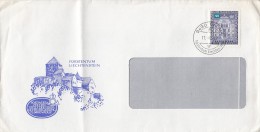 PALACE, STAMP ON VADUZ FORTRESS SPECIAL COVER, 1987, LIECHTENSTEIN - Brieven En Documenten