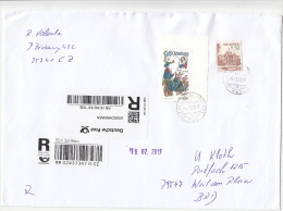 ZITO COURT MAGICIAN, PALACE, STAMPS ON REGISTERED COVER, 2013, CZECH REPUBLIC - Briefe U. Dokumente