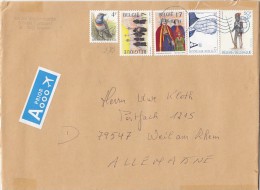 BLUE THROAT BIRD, FOLKLORE, MILITARY UNIFORM, KING ALBERT 2ND, STAMPS ON COVER, 2013, BELGIUM - Lettres & Documents