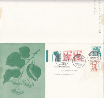 CASTLE, LINDEN FLOWER, COVER STATIONERY, ENTIER POSTAUX, CASTLES, BRUNSWICK LION, EMMA IHRER STAMPS, 1993, GERMANY - Enveloppes - Oblitérées