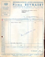 Faktuur Facture - Electriciteit Lustrerie Firma Reynaert Wasmachines Flandria -  Harelbeke 1964 - Électricité & Gaz