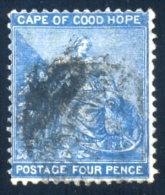 Cape Of Good Hope 1864. 4d Blue (wmk.CC). SACC 19, SG 24. - Capo Di Buona Speranza (1853-1904)
