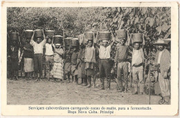 São Tomé E Princípe - Serviçais Caboverdianos Carregando Cacau Na Roça Nova Cuba - Ethnique - Ethnic - Costumes - Mœurs - Sao Tome En Principe