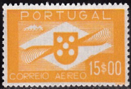 PORTUGAL - 1936-1941, (CORREIO AÉREO)  Hélice.  15$00   (*) MNG   MUNDIFIL  Nº 8 - Unused Stamps