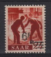 Sarre   Timbre N° 223A Neuf Sans Charnière  Variété " Surcharge Du 6 F  Maigre évidée , - Unused Stamps