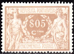 PORTUGAL - (ENCOMENDAS POSTAIS) - 1920-1922,   Comércio E Indústria.   $05  Pap. Acetinado  (*) MNG   MUNDIFIL  Nº 3 - Ungebraucht