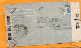 Brazil 1943 Censored Cover Mailed To USA - Brieven En Documenten