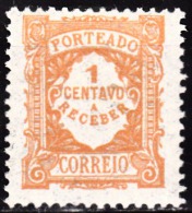 PORTUGAL - 1915, (PORTEADO)  Emissão Regular (tipo De 1904). Valor Em Centavos  1 C. Pap. Liso  * MH  MUNDIFIL  Nº 22b - Unused Stamps