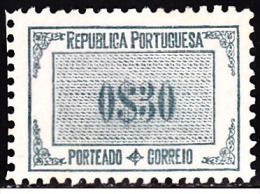 PORTUGAL - 1932 -1933, (PORTEADO)  Etiqueta  $30  P. Liso  (*) MNG  MUNDIFIL  Nº 48 - Nuevos