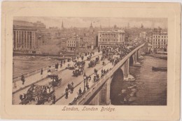 ROYAUME UNI,UNITED KINGDOM,angleterre,england,1920,LONDON ,LONDON BRIDGE,attelage,car Old - Autres & Non Classés