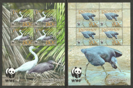 Penrhyn 2008 Mi# 611-614 Kleinbogen (4) ** MNH - Birds / WWF - Penrhyn