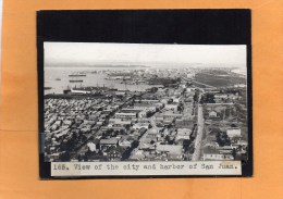 San Juan Old Postcard Cut Glued On Cardboard - Saint-Christophe-et-Niévès